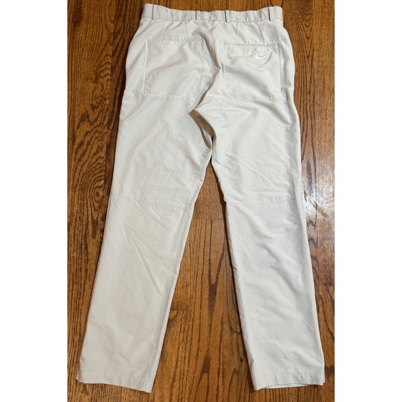 Nike Dri-FIT Golf Pants Mens 32x32 Light khaki Flat Front Performance Trouser - Picture 8 of 9